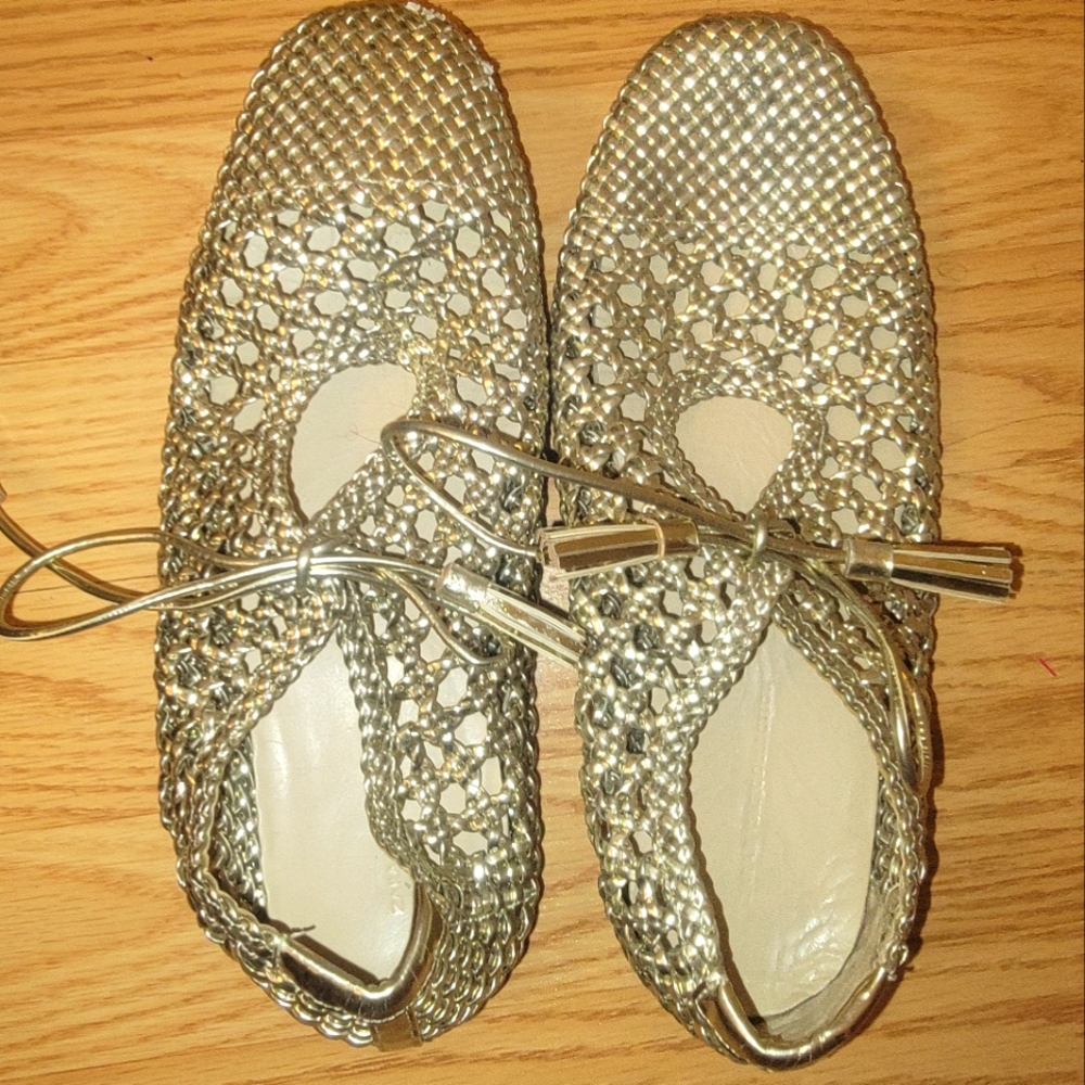 Zara tie up flats size 39 eu